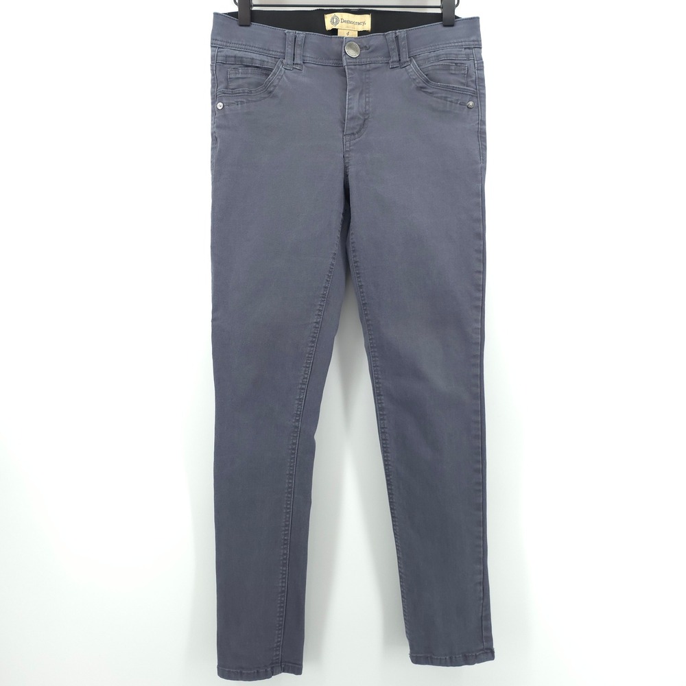 Democracy Ab Technology Womens Skinny Pants 4 Gray Stretch Workwear B1641E8X2XX